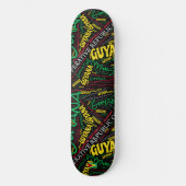 Guyana National Pride Wordcloud Skateboard (Vorderseite)