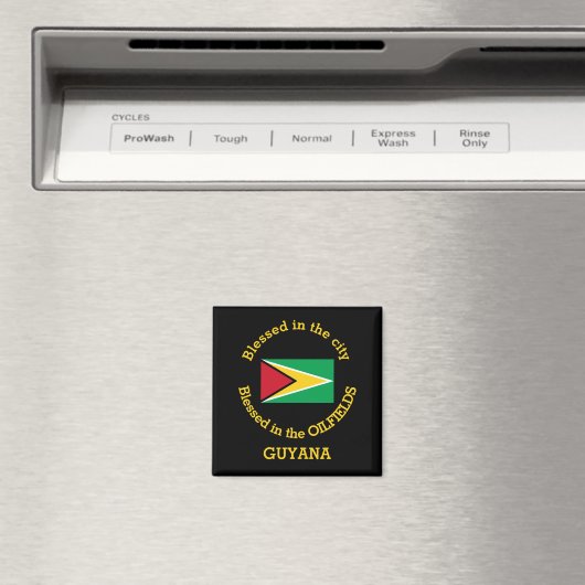 GUYANA ÖL, gesegnet in Ölfeldern Personalisiert Magnet (In Situ (Geschirrspüler))