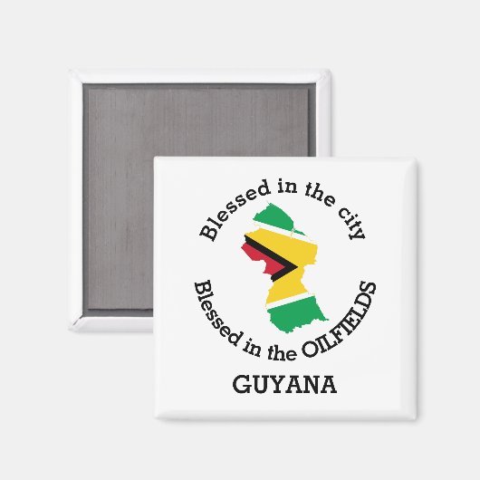 GUYANA ÖL, gesegnet in Ölfeldern Personalisiert Magnet (Vorderseite/Rückseite)