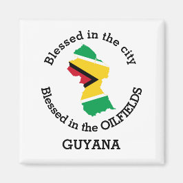 GUYANA ÖL, gesegnet in Ölfeldern Personalisiert Magnet