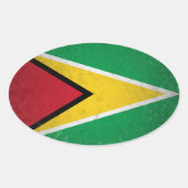 Guyana Ovaler Aufkleber (Vorderseite)