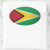 Guyana Ovaler Aufkleber (Tasche)