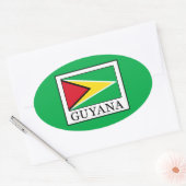 Guyana Ovaler Aufkleber (Umschlag)