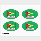 Guyana Ovaler Aufkleber (Blatt)