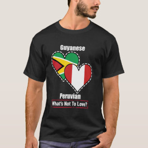 Guyana-peruanische Herzflaggen Was gibt es nicht z T-Shirt