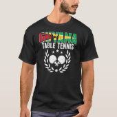 Guyana Ping Pong Guyanese Table Tennis Team Supp T-Shirt (Vorderseite)