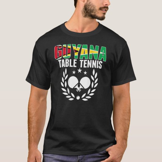 Guyana Ping Pong Guyanese Table Tennis Team Supp T-Shirt (Vorderseite)