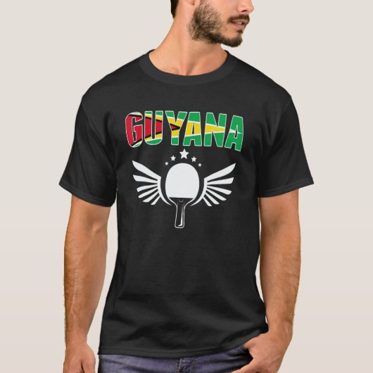 Guyana Ping Pong Guyanese Table Tennis Team Suppo T-Shirt (Vorderseite)