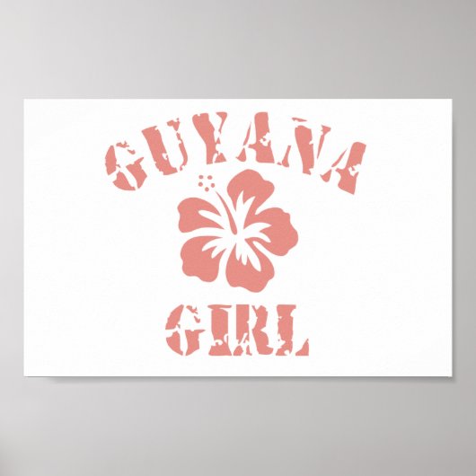 Guyana Pink Girl Poster (Vorne)