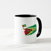 Guyana-Pinsel-Design | Karibischer Stolz Tasse (VorderseiteRechts)