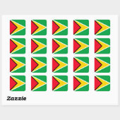 Guyana Quadratischer Aufkleber (Blatt)