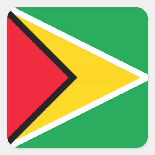 Guyana Quadratischer Aufkleber (Vorderseite)