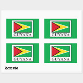Guyana Rechteckiger Aufkleber (Blatt)