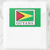 Guyana Rechteckiger Aufkleber (Tasche)