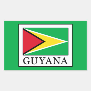Guyana Rechteckiger Aufkleber