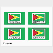 Guyana Rechteckiger Aufkleber (Blatt)