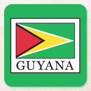 Guyana Rechteckiger Pappuntersetzer