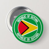 Guyana Round Emblem Button (Vorne & Hinten)