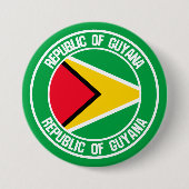 Guyana Round Emblem Button (Vorderseite)
