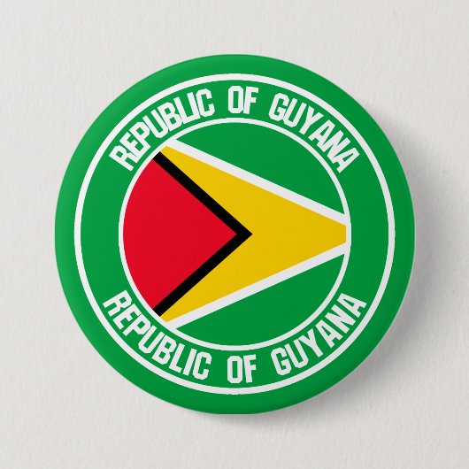 Guyana Round Emblem Button (Vorderseite)