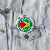 Guyana Round Emblem Button (Beispiel)