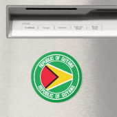 Guyana Round Emblem Magnet (In Situ (Geschirrspüler))
