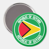 Guyana Round Emblem Magnet (Vorderseite/Rückseite)