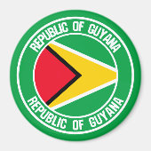 Guyana Round Emblem Magnet (Vorne)