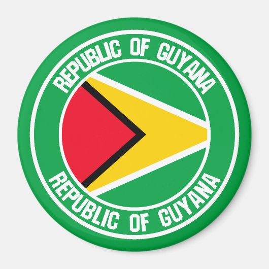 Guyana Round Emblem Magnet (Vorne)