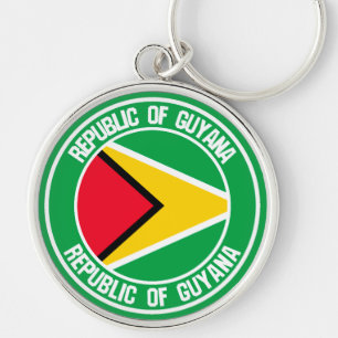 Guyana Round Emblem Schlüsselanhänger