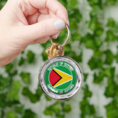 Guyana Round Emblem Schlüsselanhänger (Hand)