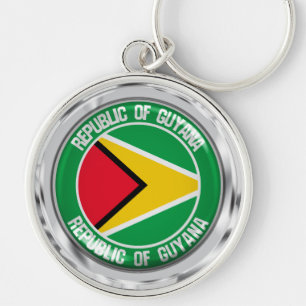 Guyana Round Emblem Schlüsselanhänger