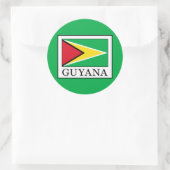 Guyana Runder Aufkleber (Tasche)