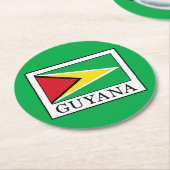 Guyana Runder Pappuntersetzer (Angewinkelt)