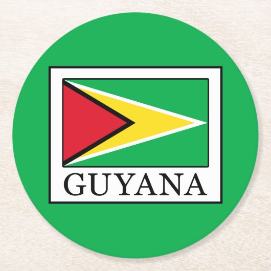 Guyana Runder Pappuntersetzer (Vorderseite)