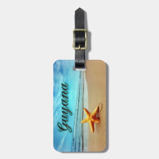 Guyana-Seestern Gepäckanhänger (Vorderseite vertikal)