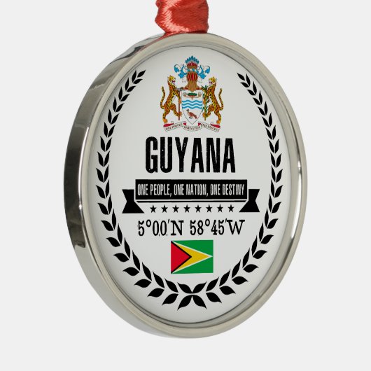 Guyana Silbernes Ornament (Rechts)