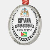 Guyana Silbernes Ornament (Links)