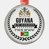 Guyana Silbernes Ornament (Vorne)