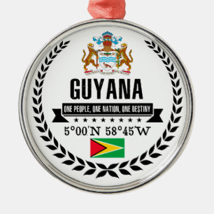 Guyana Silbernes Ornament
