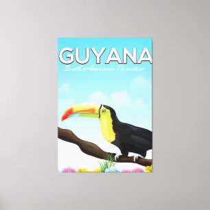 Guyana Südamerikanisches Paradies Reiseplakat Leinwanddruck
