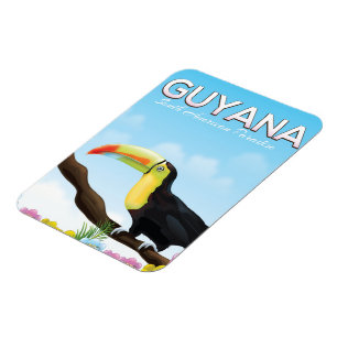 Guyana Südamerikanisches Paradies Reiseplakat Magnet