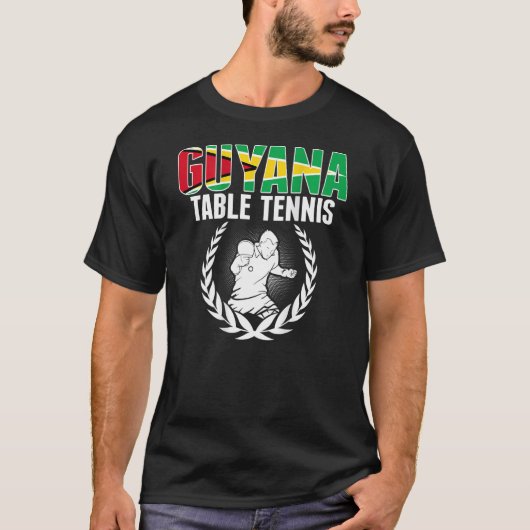 Guyana Table Tennis Guyanese Ping Pong Team Suppo T-Shirt (Vorderseite)