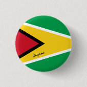 Guyana-Taste, patriotische Guyana-Flaggenmode Button (Vorderseite)