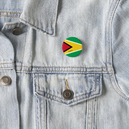 Guyana-Taste, patriotische Guyana-Flaggenmode Button (Beispiel)