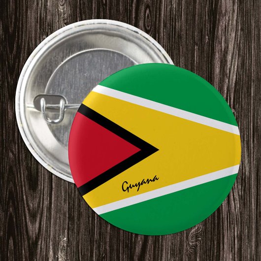 Guyana-Taste, patriotische Guyana-Flaggenmode Button