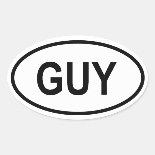 Guyana "TYP" Ovaler Aufkleber (Vorderseite)