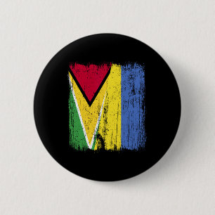 Guyana Ukraine Halbflagge Guyanesisches Ukrainisch Button