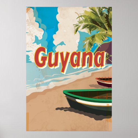 Guyana Vintager Urlaub Poster (Vorne)