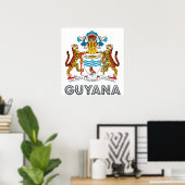Guyana-Wappen Poster (Heimbüro)